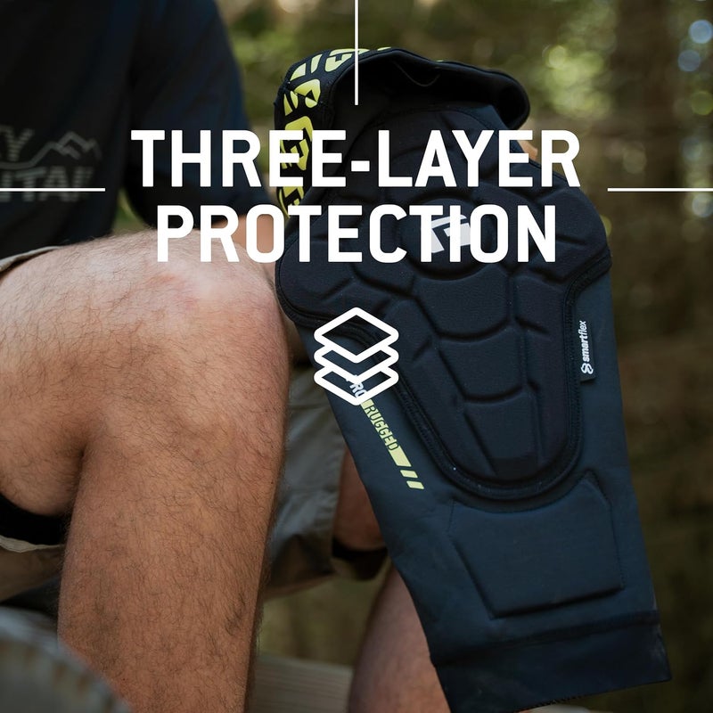 G-Form Pro-Rugged 2 MTB Knee Guards - Compression Knee Gear for Protection - Comfortable for Men & Women - Breathable & Durable Guards for Mountain Biking - Black, Adult XXL - Image 2